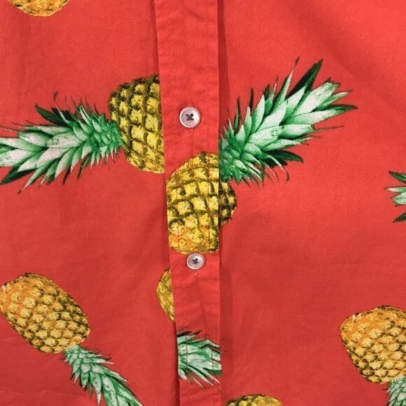 Ocean Current Men's Hawaiian Shirt Pineapple Button Up Short Sleeve XL - Picture 5 of 10